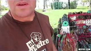 beautfiul blonde girlfriend  is talked into stripping in public