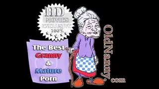 Oldnanny and young girl trying blowjob and handjob