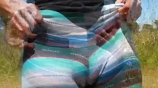 Incredible Perfect Round Ass and Sweet Round Cameltoe - Hot!