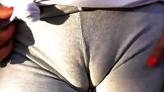 What a Spectacular Firm Ass and Perfect Cameltoe in Public!