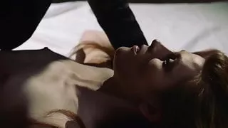 Strapon sex with a cumshot at the end
