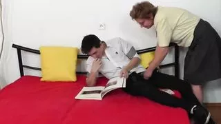 Old mature slut step mom fucking her boy toy