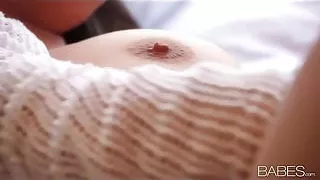 Stacey Rae massages her perfect pair of big natural breasts