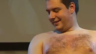 Stunning girl pleasing a horny guy at the sex show