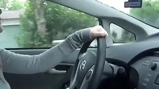 Redhead Emo Showing Tits In Car