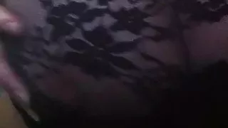 Sexy BBW Wife in Pantyhose Playing with Magic Wand