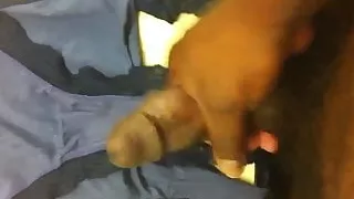 Cumming in blue panties