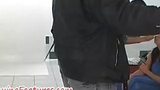 backstage strip and blowjob  by real chubby chick