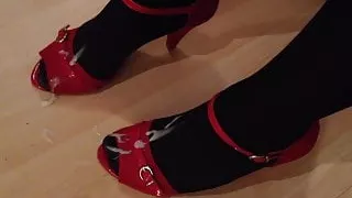 Amateursex, Crossdresser, Sperma, Kleid, Füße, Schwuler Sex