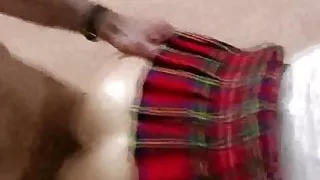 Glam mature slut gives head and gets spitroasted