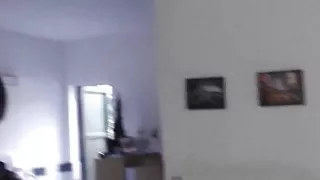 Czech hottie lapdances in hot latex dress