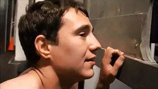 Glory hole and bathroom frot and suck