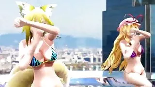 MMD Sexy Touhou Dance (Girls)