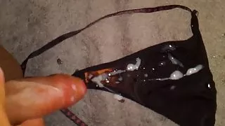 cum on nieces sexy black rampage thong