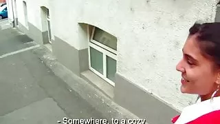 Fucking Glasses - Bored cutie fucked for cash