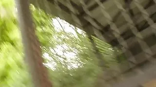 Clarrisa has Ass taming and cum facial poolside