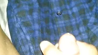 Late night stroking with cumshot
