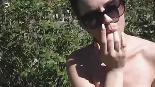 Lexi Belle outdoor masturbation