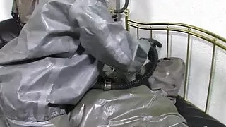 Three horny chemical suits lovers 1of 5