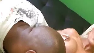 Blonde Pornstar Ashley Chambers Sucks on BBC