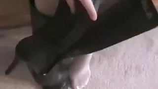 Three lesbian girls in stockings getting naughty