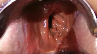 XO speculum, deep dildo, gape by Sex Maid KINKYNIKY