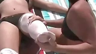 Chelsea playing with Becky's cute feet