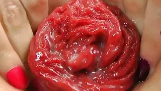 Self anal fisting in the kitchen (plus gape and prolapse)