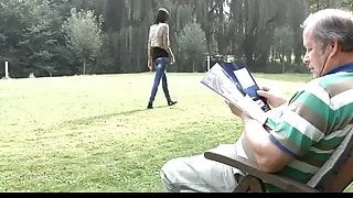 Old man gets fucked by a catchy nympho teen