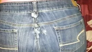 Cum on Wife's AE jeans