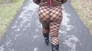 Wifey Strolling On The Path