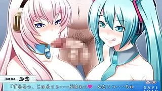 Turquoise idol is my smegma cleaner - Luka & Miku (Blowjob)