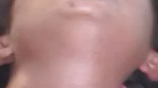 Chocolate girl has something in cunt