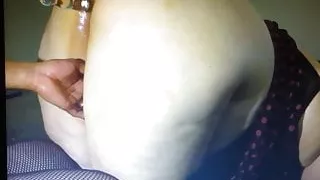 Bbw wife taking ice cube in ass!