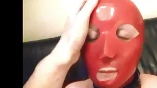My wife latex mask