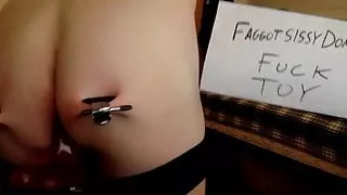 Sissy Faggot Boi used as a notepad whore!