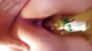 Bottle of beer in the pussy!
