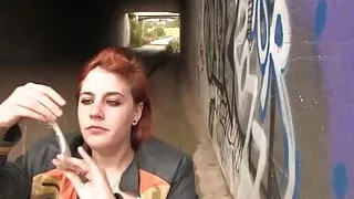 Cum drinking from condom