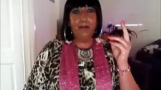 Chrissie smokes again on webcam