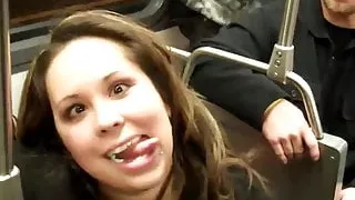 Lesbian New Year Make Out In Public Bus