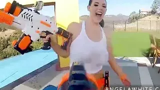 Angela White and Dani Daniels Fucking Outside