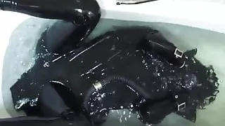 Rubber Girl In The Bath.