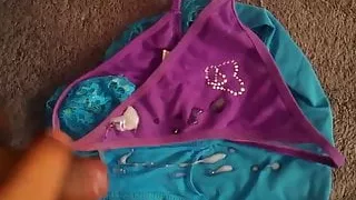cum on two pairs of panties
