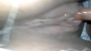 Playing with cum filled pussy