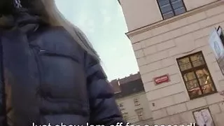 Real public blonde offered cash for sex