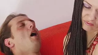 Bi guy gets slammed in the ass with a strapon