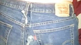Cum on wife's Levis