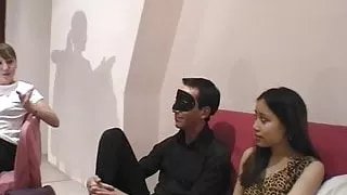 Hardocre gangbang for a cute asian girl