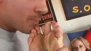 Worship my feet and you'll get a footjob reward