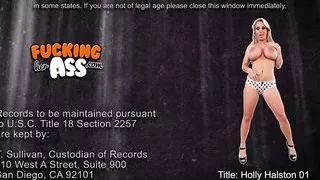 Holly Halston's huge tits bounce while getting fucked in her